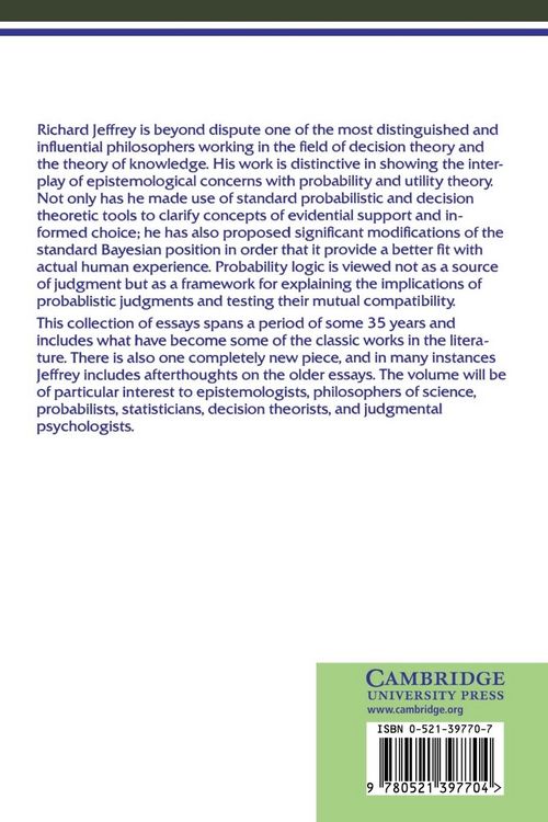 Produktbild: Probability and the Art of Judgment