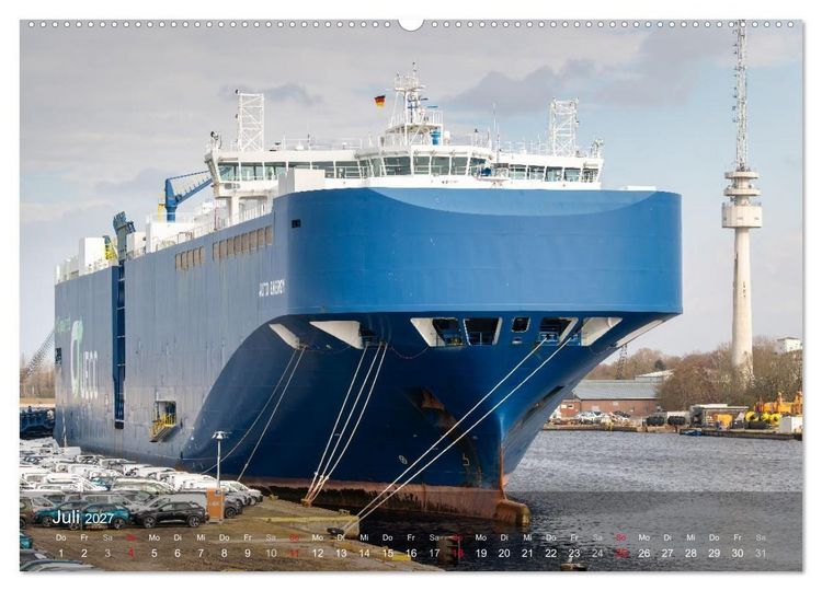 Produktbild: Schifffahrt entlang der Jade zwischen Wilhelmshaven und Hooksiel (hochwertiger Premium Wandkalender 2027 DIN A2 quer), Kunstdruck in Hochglanz
