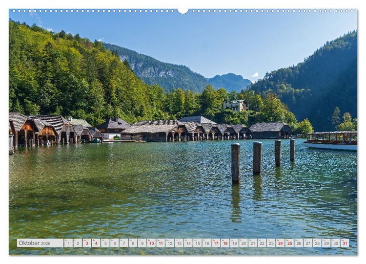 Produktbild: Malerische Seen in Bayern (hochwertiger Premium Wandkalender 2026 DIN A2 quer), Kunstdruck in Hochglanz