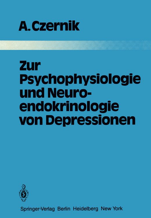 Produktbild: Zur Psychophysiologie und Neuroendokrinologie von Depressionen