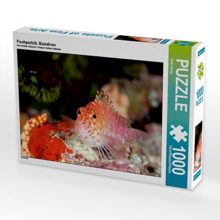 Produktbild: CALVENDO Puzzle Fischportr&auml;t, Malediven 1000 Teile Puzzle quer | 1000 Teile Lege-Gr&ouml;&szlig;e 64 &times; 48 cm Foto-Puzzle f&uuml;r gl&uuml;ckliche Stunden