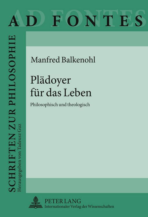Produktbild: Plaedoyer fuer das Leben