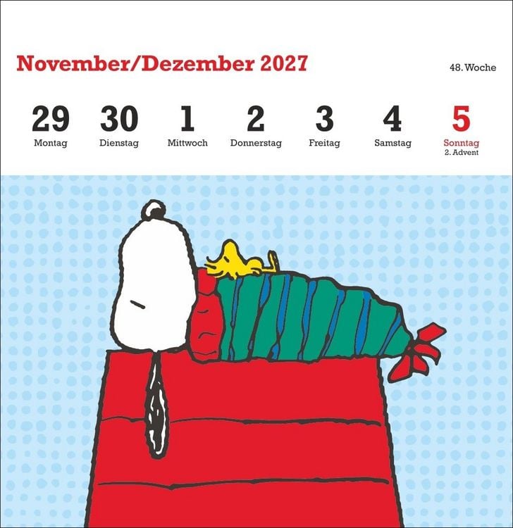 Produktbild: Peanuts Premium-Postkartenkalender 2027