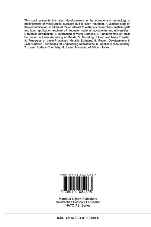 Produktbild: Laser Surface Treatment of Metals