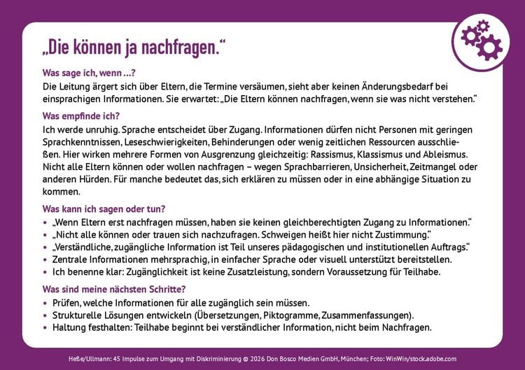 Produktbild: 45 Impulse zum Umgang mit Diskriminierung