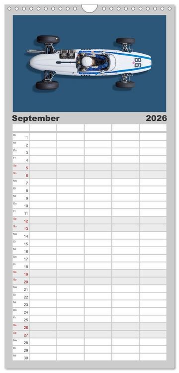 Produktbild: Familienplaner 2026 - Legenden des Rennsports - Formel Junior 1955-1965 mit 5 Spalten (Wandkalender, 21 x 45 cm) CALVENDO