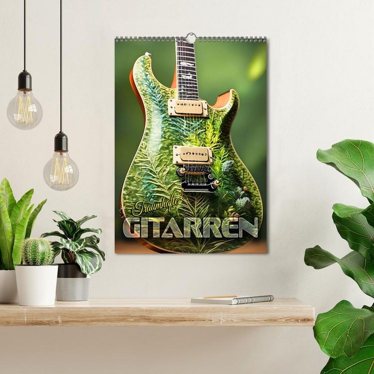 Produktbild: Traumhafte Gitarren (Wandkalender 2026 DIN A3 hoch), CALVENDO Monatskalender