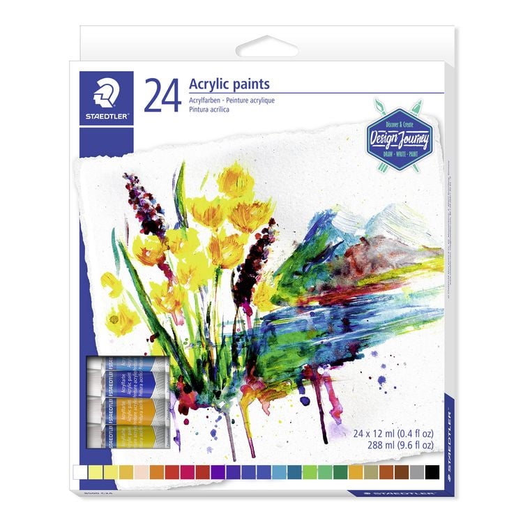 Produktbild: STAEDTLER Acrylfarbe Kartonetui mit 24 x 12ml Acrylfarben 8500 C24