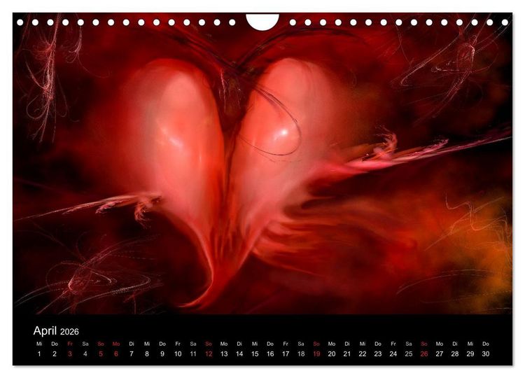 Produktbild: Der Herz Kalender (Wandkalender 2026 DIN A4 quer), CALVENDO Monatskalender