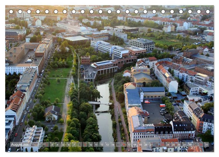 Produktbild: &Uuml;ber den D&auml;chern von Leipzig (Tischkalender 2026 DIN A5 quer), CALVENDO Monatskalender