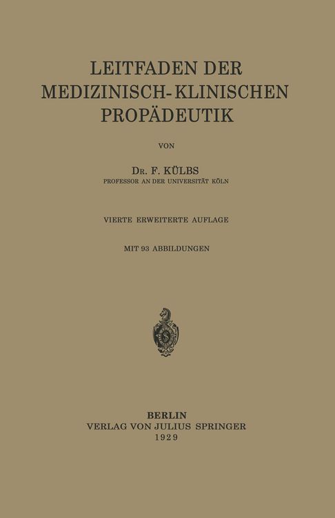 Produktbild: Leitfaden Der Medizinisch-Klinischen Prop&auml;deutik