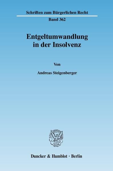 Produktbild: Entgeltumwandlung in der Insolvenz.