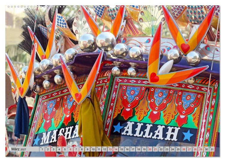 Produktbild: Farbenfrohes Pakistan (Wandkalender 2027 DIN A2 quer), CALVENDO Monatskalender