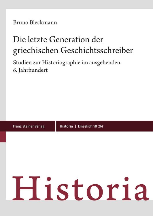Produktbild: Die letzte Generation der griechischen Geschichtsschreiber