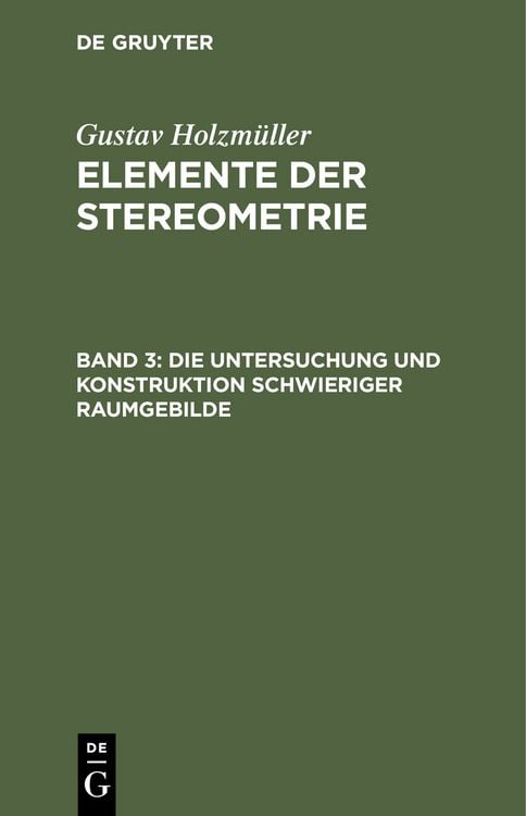 Produktbild: Die Untersuchung und Konstruktion schwieriger Raumgebilde