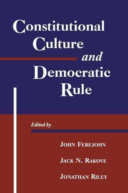 Produktbild: Constitutional Culture and Democratic Rule