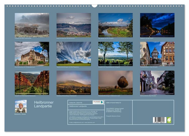 Produktbild: Heilbronner Landpartie (Wandkalender 2026 DIN A2 quer), CALVENDO Monatskalender