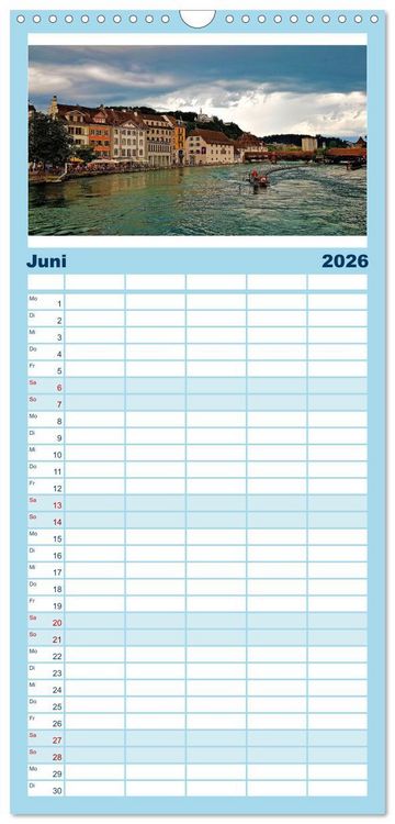 Produktbild: Familienplaner 2026 - Luzern, die Stadt im Zentrum der Schweiz mit 5 Spalten (Wandkalender, 21 x 45 cm) CALVENDO