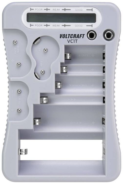 Produktbild: VOLTCRAFT Batterietester VC1T Messbereich (Batterietester) 1,5 V, 3 V, 6 V, 9 V Batterie VC-12613270