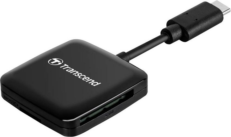 Produktbild: Transcend TS-RDC3 Externer Speicherkartenleser USB-C&reg; Schwarz