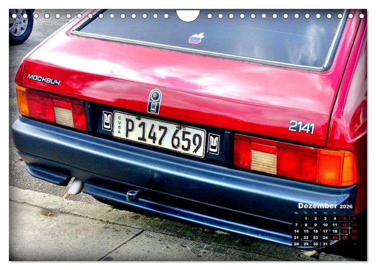Produktbild: Moskwitsch-2141 - Ein russischer Oldtimer in Kuba (Wandkalender 2026 DIN A4 quer), CALVENDO Monatskalender