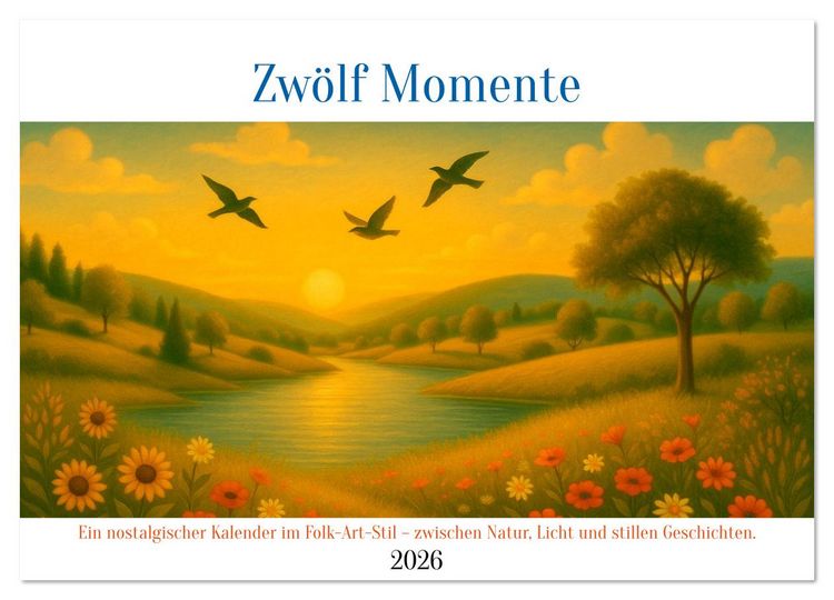 Produktbild: Zw&ouml;lf Momente (Wandkalender 2026 DIN A2 quer), CALVENDO Monatskalender