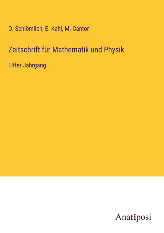 Produktbild: Zeitschrift f&uuml;r Mathematik und Physik