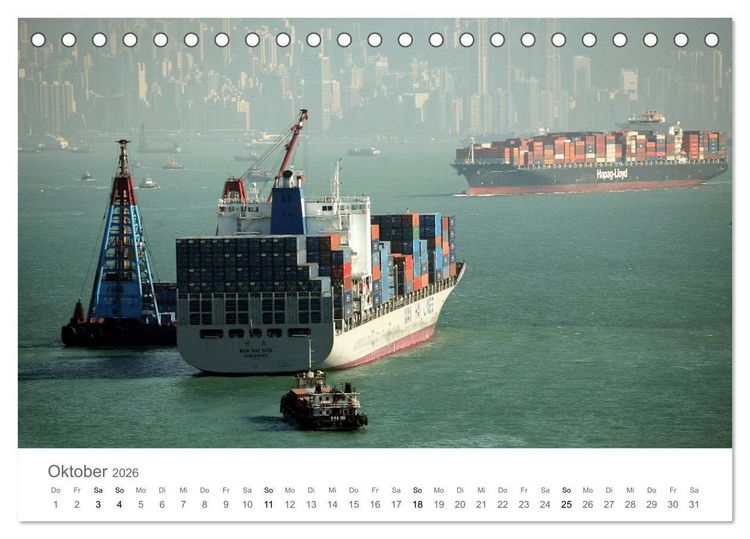Produktbild: Faszination Schifffahrt &ndash; An Bord um die Welt (Tischkalender 2026 DIN A5 quer), CALVENDO Monatskalender