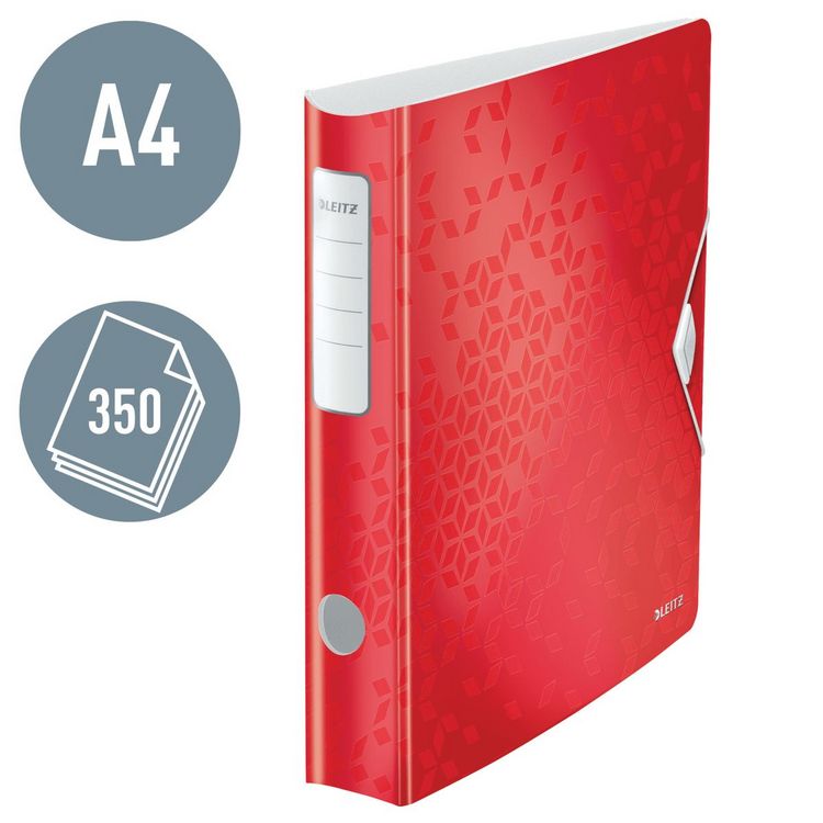 Produktbild: Leitz Ordner DIN A4 R&uuml;ckenbreite: 65mm Rot 2 B&uuml;gel 11070026