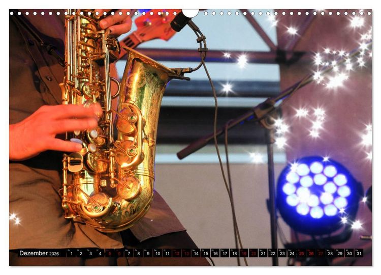 Produktbild: SAXOPHON - on stage (Wandkalender 2026 DIN A3 quer), CALVENDO Monatskalender