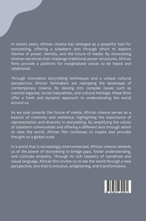 Produktbild: African Film: A Subaltern Lens on Power, Identity, and the Future of Media