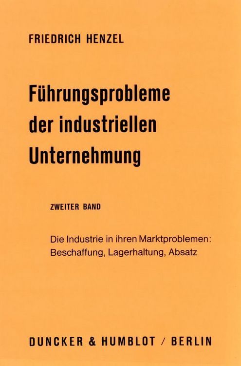 Produktbild: F&uuml;hrungsprobleme der industriellen Unternehmung.