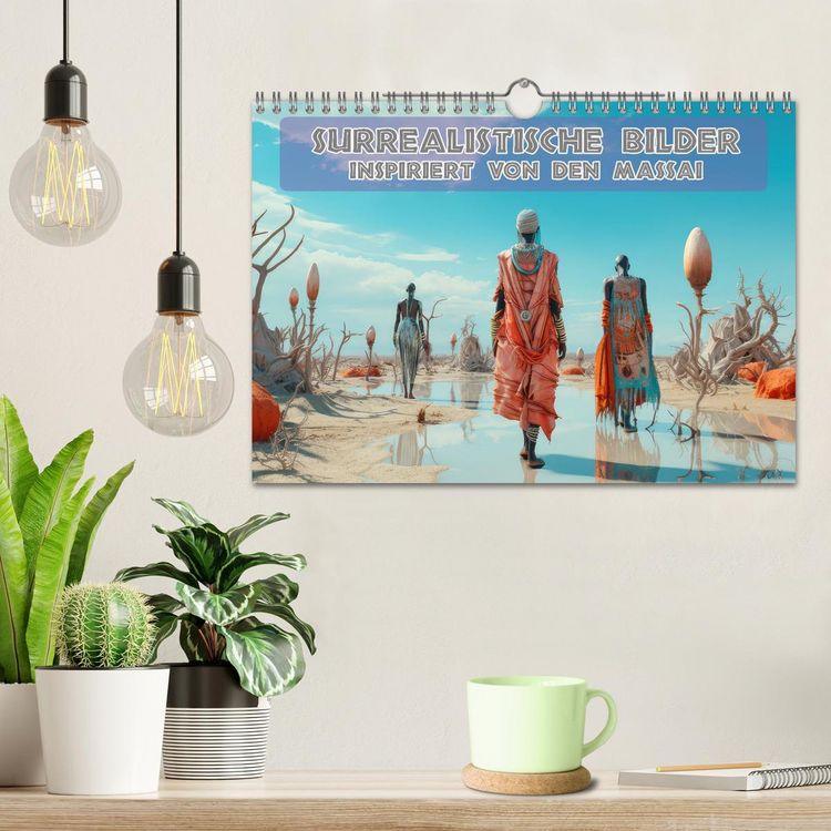 Produktbild: Surrealistische Bilder - Inspiriert von den Massai (Wandkalender 2026 DIN A4 quer), CALVENDO Monatskalender