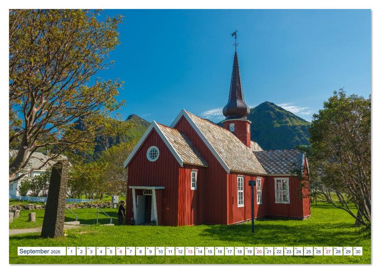 Produktbild: Lofoten Vester&aring;len (hochwertiger Premium Wandkalender 2026 DIN A2 quer), Kunstdruck in Hochglanz