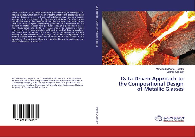Produktbild: Data Driven Approach to the Compositional Design of Metallic Glasses