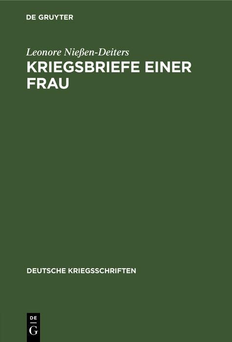 Produktbild: Kriegsbriefe einer Frau