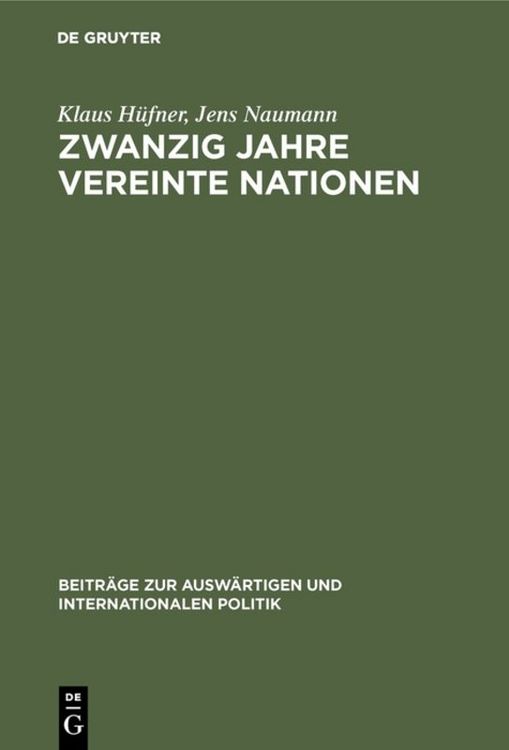 Produktbild: Zwanzig Jahre Vereinte Nationen
