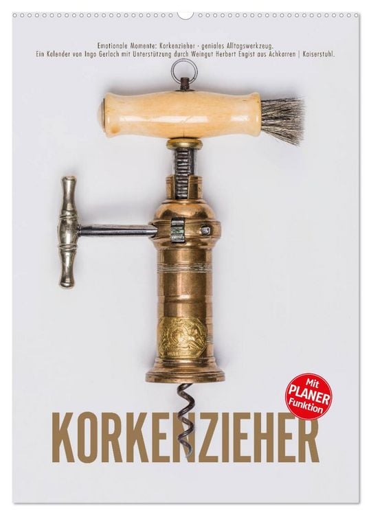 Produktbild: Emotionale Momente: Korkenzieher - geniales Alltagswerkzeug. Planer. (Wandkalender 2026 DIN A2 hoch), CALVENDO Monatskalender