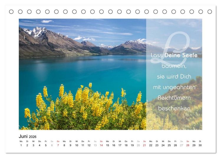 Produktbild: Kraft f&uuml;r Deine Seele (Tischkalender 2026 DIN A5 quer), CALVENDO Monatskalender