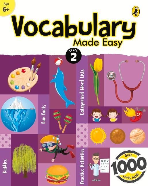 Produktbild: Vocabulary Made Easy Level 2: Fun, Interactive English Vocab Builder, Activity & Practice Book with Pictures for Kids 6+, Collection of 1000+ Everyday Words Fun Facts, Riddles for Children, Grade 2