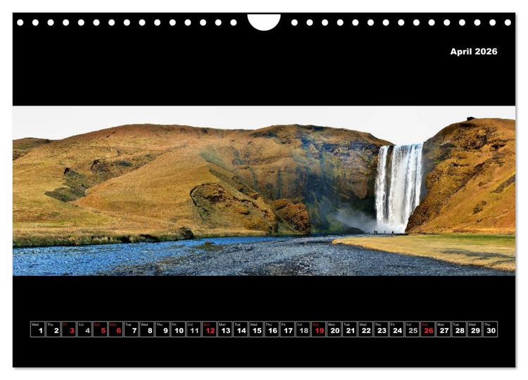 Produktbild: Iceland - Panoramic photographies (Wall Calendar 2026 DIN A4 landscape), CALVENDO 12 Month Wall Calendar