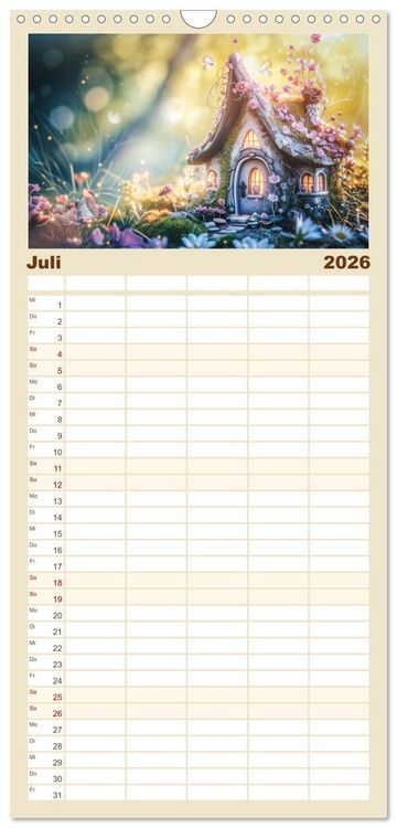 Produktbild: Familienplaner 2026 - Zauberhafte Waldmomente mit 5 Spalten (Wandkalender, 21 x 45 cm) CALVENDO