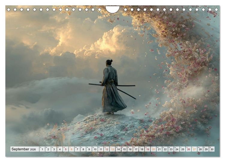 Produktbild: Die Seele des Schwertes &ndash; Samurai im Bild (Wandkalender 2026 DIN A4 quer), CALVENDO Monatskalender