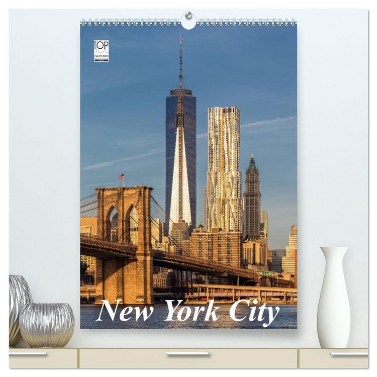 Produktbild: New York City (hochwertiger Premium Wandkalender 2026 DIN A2 hoch), Kunstdruck in Hochglanz