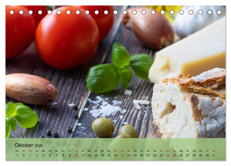 Produktbild: Jeden Monat lecker (Tischkalender 2026 DIN A5 quer), CALVENDO Monatskalender