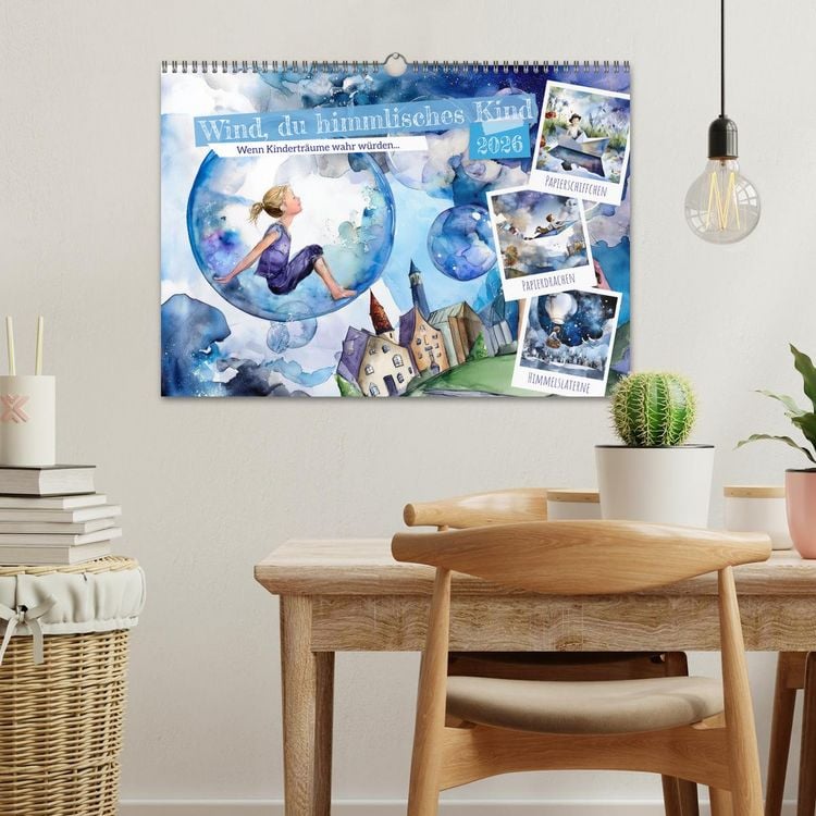 Produktbild: Wind, du himmlisches Kind (Wandkalender 2026 DIN A3 quer), CALVENDO Monatskalender