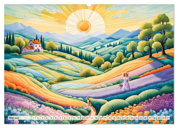 Produktbild: Pfade zum Horizont - Pastelltr&auml;ume der Natur in allen Jahreszeiten (Wandkalender 2026 DIN A2 quer), CALVENDO Monatskalender
