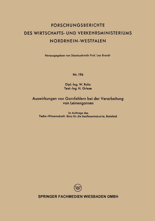 Produktbild: Auswirkungen von Garnfehlern bei der Verarbeitung von Leinengarnen