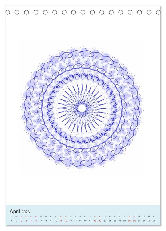 Produktbild: Transluzent-Mandalas (Tischkalender 2026 DIN A5 hoch), CALVENDO Monatskalender