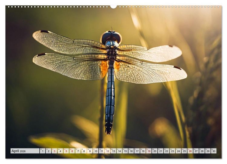 Produktbild: Filigrane Insekten (hochwertiger Premium Wandkalender 2026 DIN A2 quer), Kunstdruck in Hochglanz
